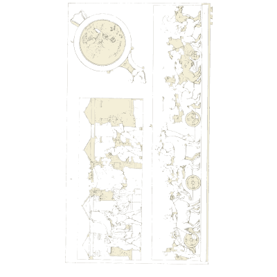 Handled mirror above a carved frieze - Galerie Mythologique, Volume 1 - 1811