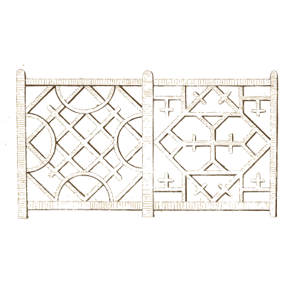 Lattice railing panels - The Carpenter's Companion for Chinese Railing and Gates - 1765