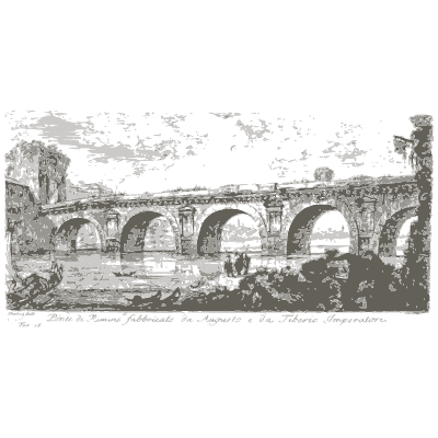 Roman bridge of round arches - Alcune Vedute di Archi Trionfali - 1748