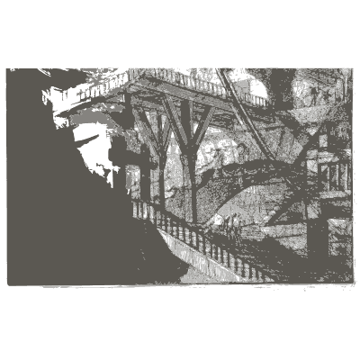Prison bridge carried on an arch - Carceri d'Invenzione - 1761