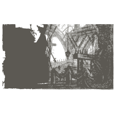 Prison vault of beams and arches - Carceri d'Invenzione - 1761