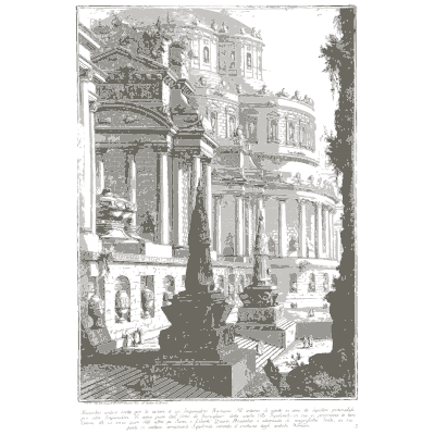 Column before a domed palace - Opere Varie di Architettura - 1750