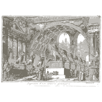 Vaulted burial chamber with niches - Opere Varie di Architettura - 1750