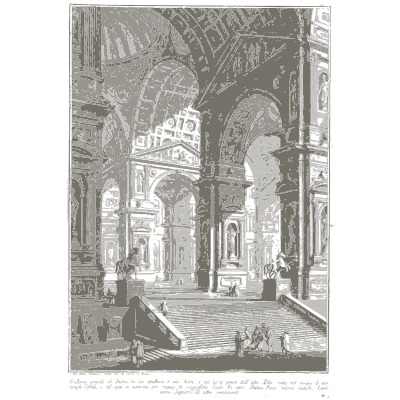 Domed church interior - Opere Varie di Architettura - 1750