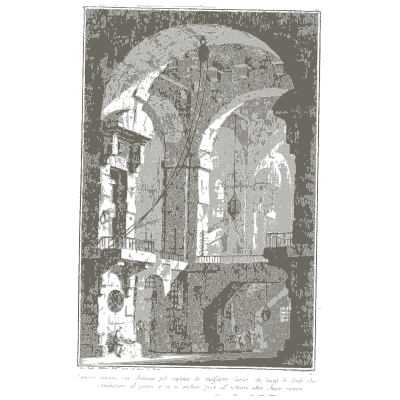 Low vaulted room on thick piers - Opere Varie di Architettura - 1750