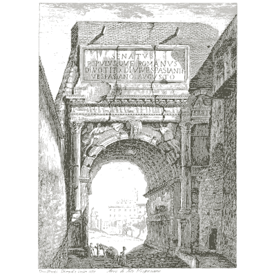 Arch of Titus - Raccolta di 50 Vedute Antiche e Moderne della Citta di Roma - 1800