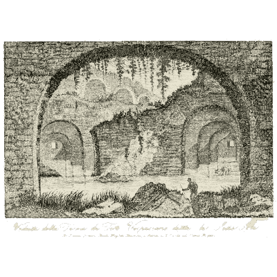Cistern of the Seven Halls 02 - Raccolta di 50 Vedute Antiche e Moderne della Citta di Roma - 1800