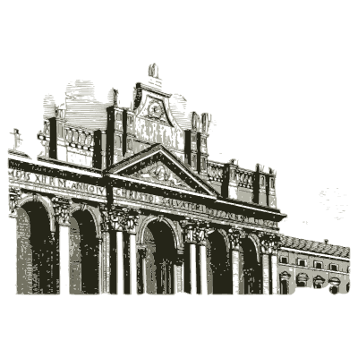 Front of San Giovanni in Laterano 02 - Raccolta di 50 Vedute Antiche e Moderne della Citta di Roma - 1800