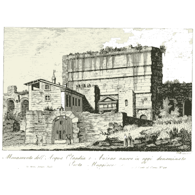 Porta Maggiore - Raccolta di 50 Vedute Antiche e Moderne della Citta di Roma - 1800