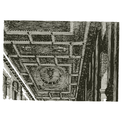 Nave of the Lateran basilica 02 - Raccolta di 50 Vedute Antiche e Moderne della Citta di Roma - 1800
