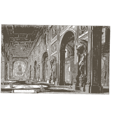 Ruined hall with a broken vault - Vedute di Roma - 1778