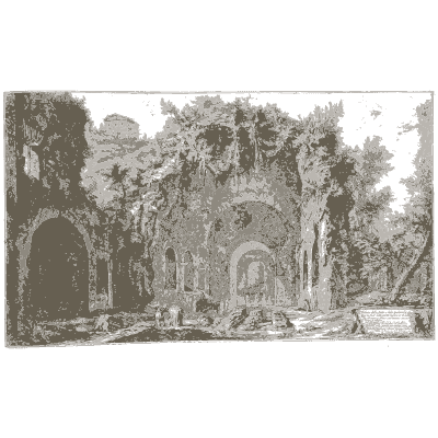Ruined arch under trees - Vedute di Roma - 1778