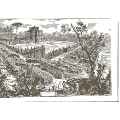 Ruined terraces on a hillside - Vedute di Roma - 1778