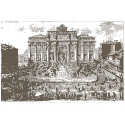 Trevi Fountain - Vedute di Roma - 1778