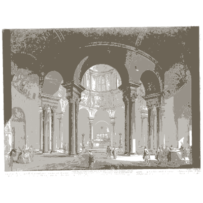 Round church ringed with paired columns - Vedute di Roma - 1778