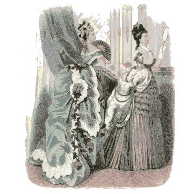 Two women in ruffled gowns - Dame Fashion: Paris-London, 1786-1912 - 1913
