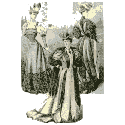 Women in long cloaks and hats - Dame Fashion: Paris-London, 1786-1912 - 1913
