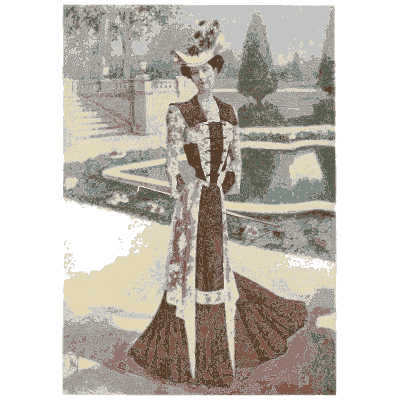 Woman on a garden walk - Dame Fashion: Paris-London, 1786-1912 - 1913