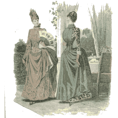 Two women talking in a garden - Dame Fashion: Paris-London, 1786-1912 - 1913