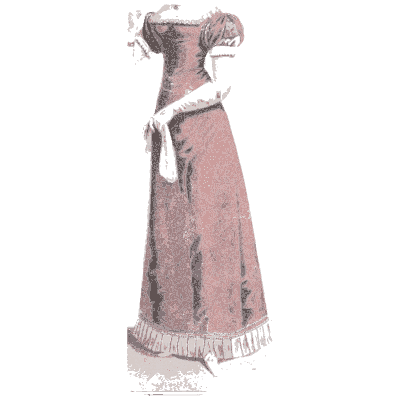 Woman in a pink frilled gown - Dame Fashion: Paris-London, 1786-1912 - 1913