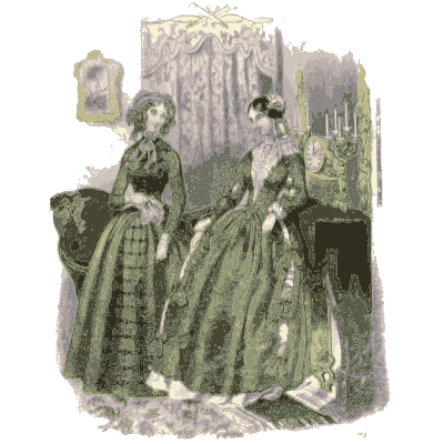 Two women in hooped gowns - Dame Fashion: Paris-London, 1786-1912 - 1913