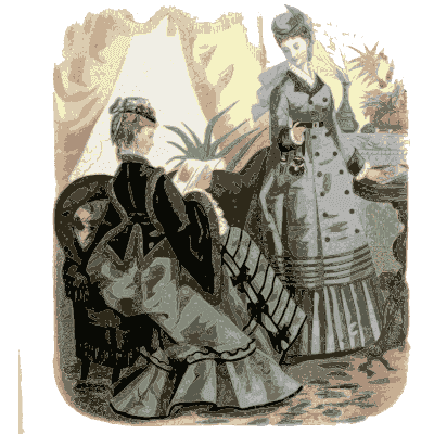 Women in striped gowns in a garden - Dame Fashion: Paris-London, 1786-1912 - 1913