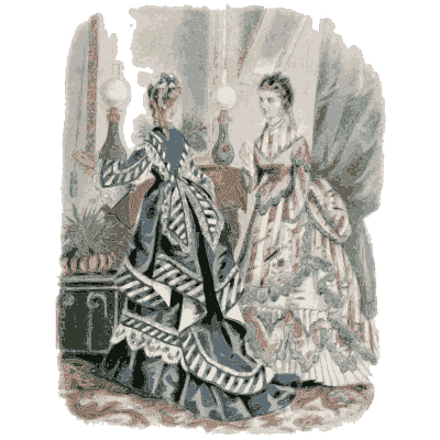 Two women in trimmed gowns by a window - Dame Fashion: Paris-London, 1786-1912 - 1913