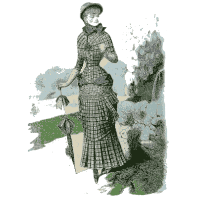 Woman in a checked walking dress - Dame Fashion: Paris-London, 1786-1912 - 1913
