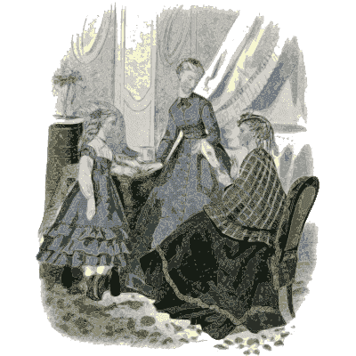 Three women in flounced gowns by a doorway - Dame Fashion: Paris-London, 1786-1912 - 1913