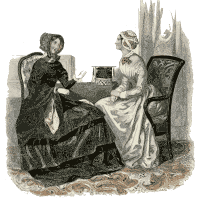 Two seated women looking at a box - Dame Fashion: Paris-London, 1786-1912 - 1913