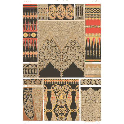 Moorish arch and ornament bands - Polychromatic Ornament - 1877