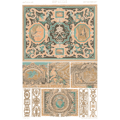 Panel ornament plate in green