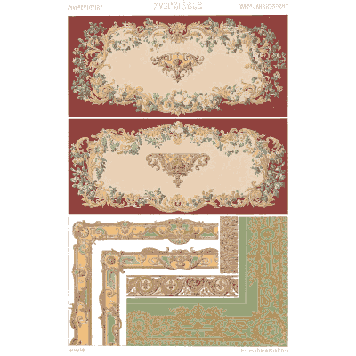Rococo panel plate in red