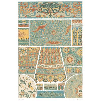 Panel ornament plate in teal