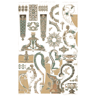 Foliate panel plate in cream