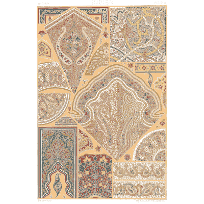 Arabesque panel plate