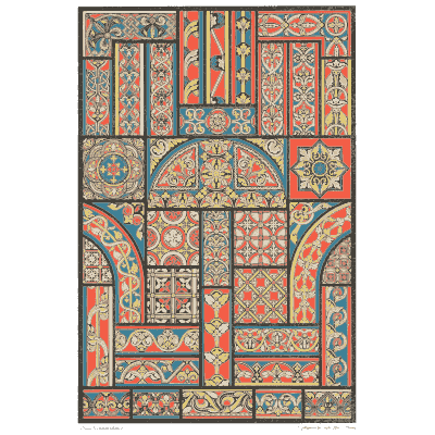 Stained glass panel plate