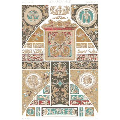 Panel plate with medallions