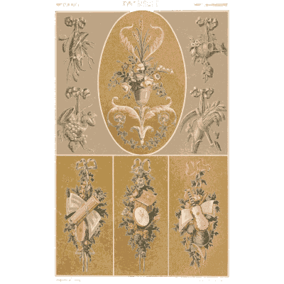 Gold panel ornament plate