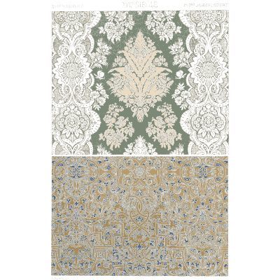 Foliate panel plate in green