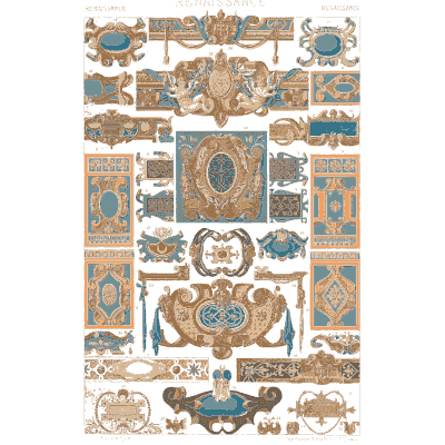 Panel and band plate in gold