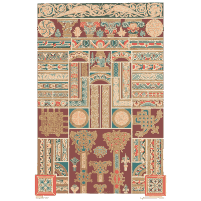 Pompeian wall panel plate