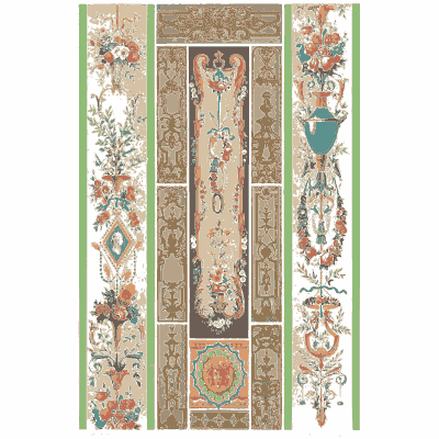 Pilaster panel plate in green