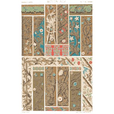 Panel plate in teal and red