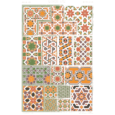 Tile sampler plate in orange