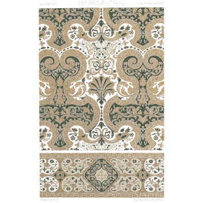 Damask pattern plate in grey