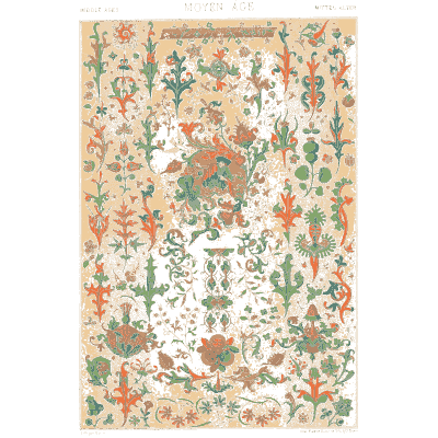 Scattered flower pattern plate 05