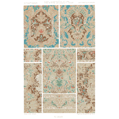 Foliate panel plate in teal