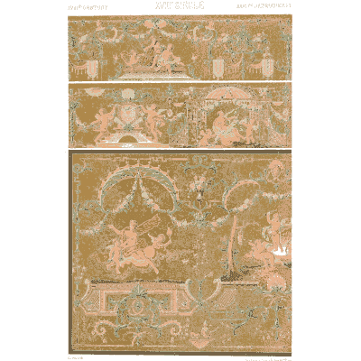 Gold damask panel plate