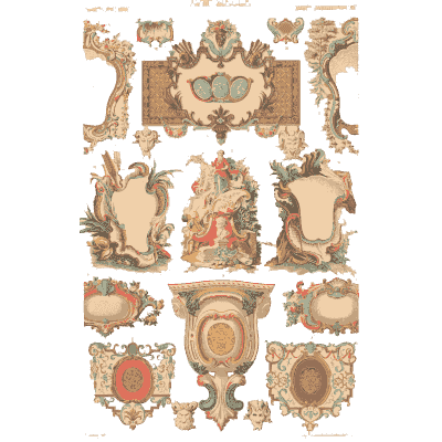 Grotesque panel plate in cream
